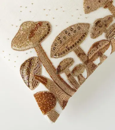 Jonathan Adler Botanist Mushroom Field linen cushion | Thumbnail 5