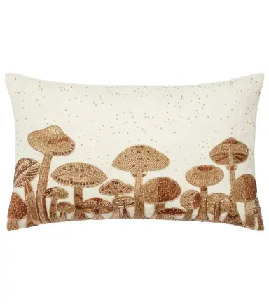 Jonathan Adler Botanist Mushroom Field linen cushion | Thumbnail 1