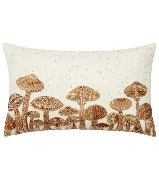 Jonathan Adler Botanist Mushroom Field linen cushion