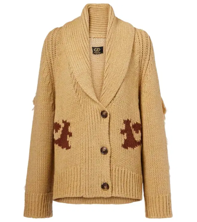 Goldbergh Nora intarsia wool-blend cardigan