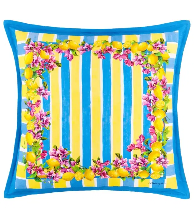 Dolce & Gabbana Casa Taormina striped cotton cushion