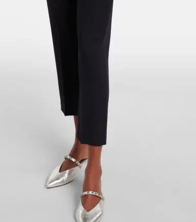 Alexander McQueen Cropped wool gabardine flared pants | Thumbnail 2 Alexander McQueen Cropped wool gabardine flared pants | Thumbnail 2
