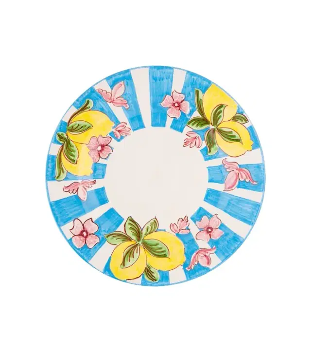 Dolce & Gabbana Casa Taormina striped ceramic dessert plate