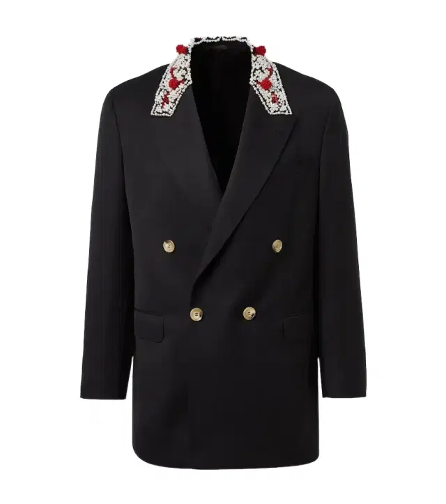 Simone Rocha Embellished double-breasted blazer
