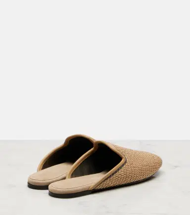 Brunello Cucinelli Monili raffia mules | Thumbnail 5