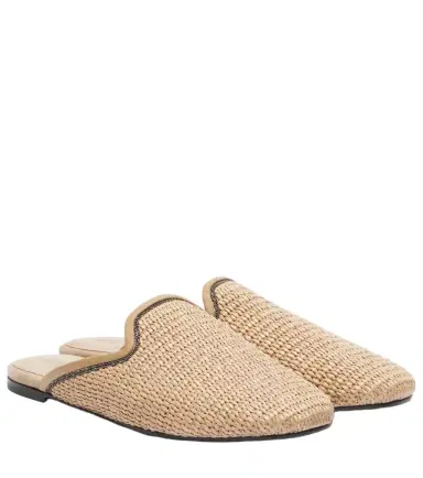 Brunello Cucinelli Monili raffia mules | Thumbnail 1