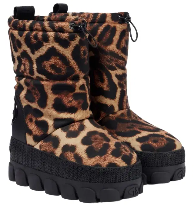 Goldbergh Snowy leopard-print snow boots