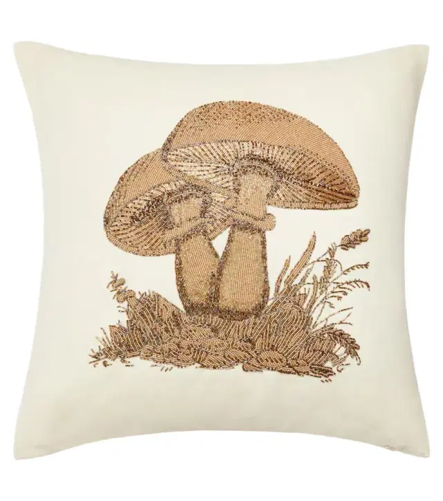 Jonathan Adler Botanist Mushrooms Large linen cushion