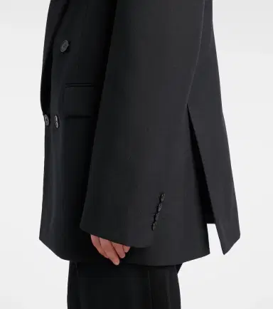 Saint Laurent Double-breasted wool canvas blazer | Thumbnail 4