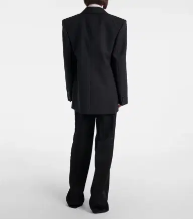 Saint Laurent Double-breasted wool canvas blazer | Thumbnail 5
