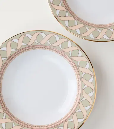 La DoubleJ Odysseus Pistachio set of 2 porcelain soup plates | Thumbnail 3