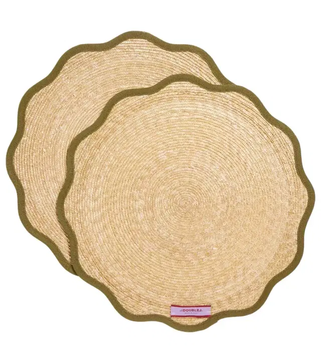 La DoubleJ Cloud set of 2 straw placemats