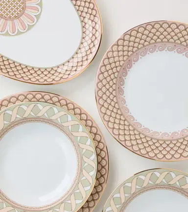 La DoubleJ Odysseus Dusty Pink set of 2 dinner plates | Thumbnail 2