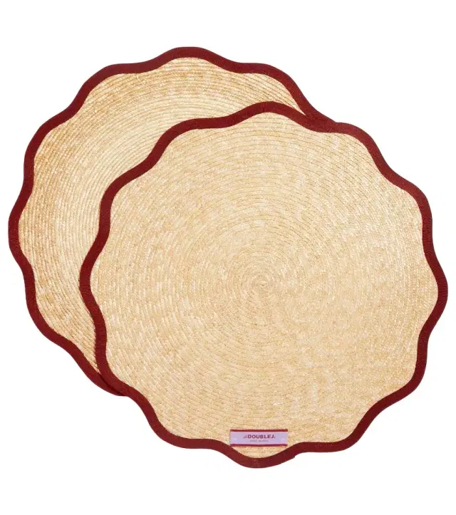 La DoubleJ Set of 2 straw placemats