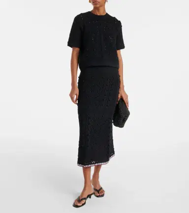 Dorothee Schumacher Cotton-blend midi skirt | Thumbnail 4