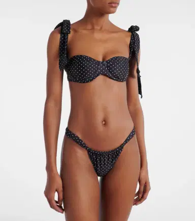 Same Polka-dot ruched bikini bottoms | Thumbnail 2
