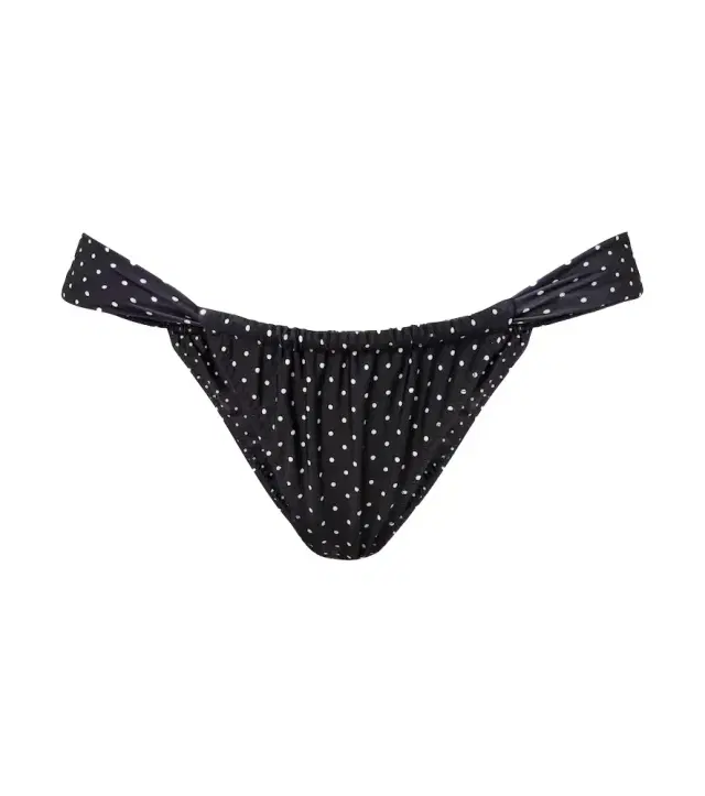 Same Polka-dot ruched bikini bottoms