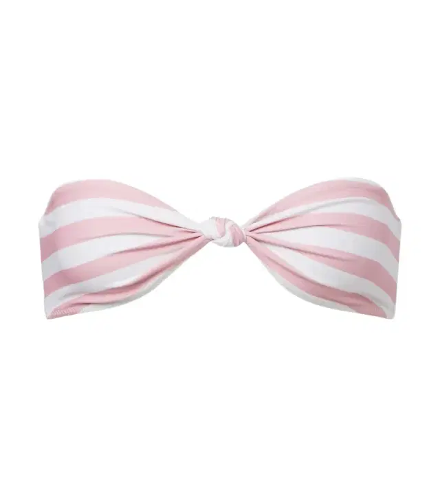 Same Knotted striped bandeau bikini top