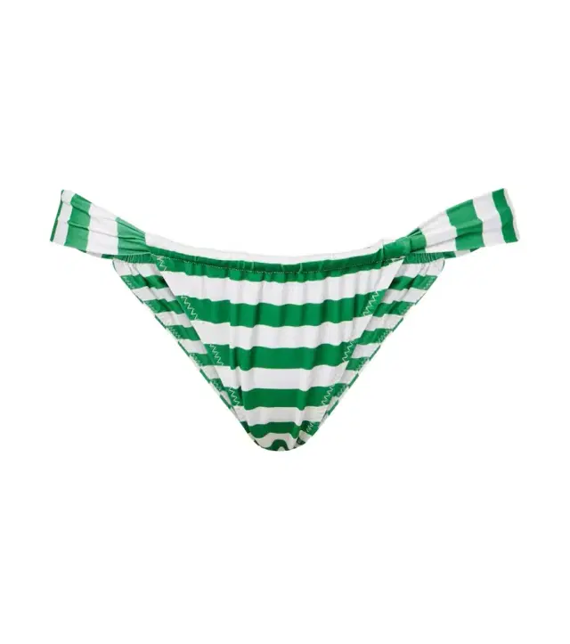 Same Ruched striped bikini bottoms