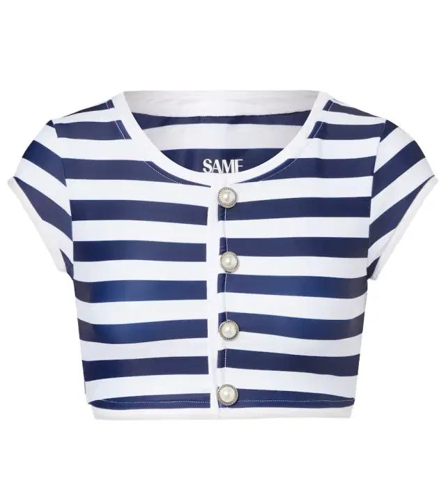 Same Grace striped bikini top