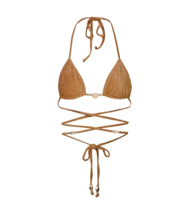 Same Shell embellished bikini top