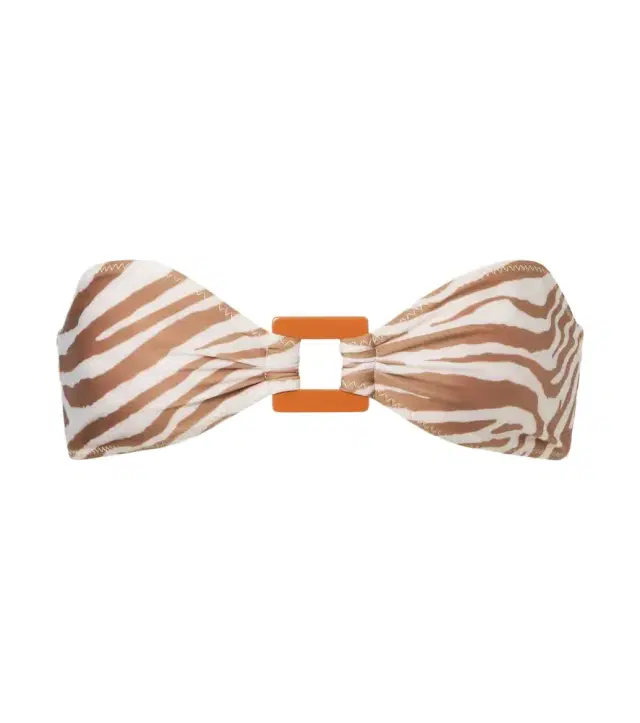 Same Zebra-print bandeau bikini top