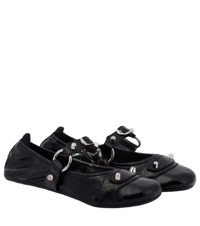 Balenciaga Le City leather Mary Jane flats