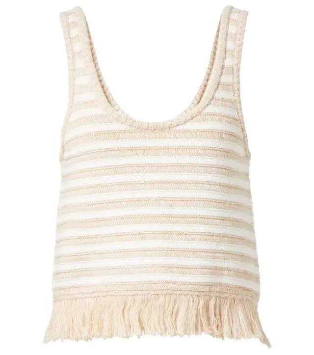 The Upside Freida knitted striped cotton top