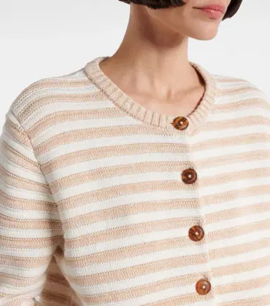 The Upside Isabeli striped cotton cardigan | Thumbnail 4