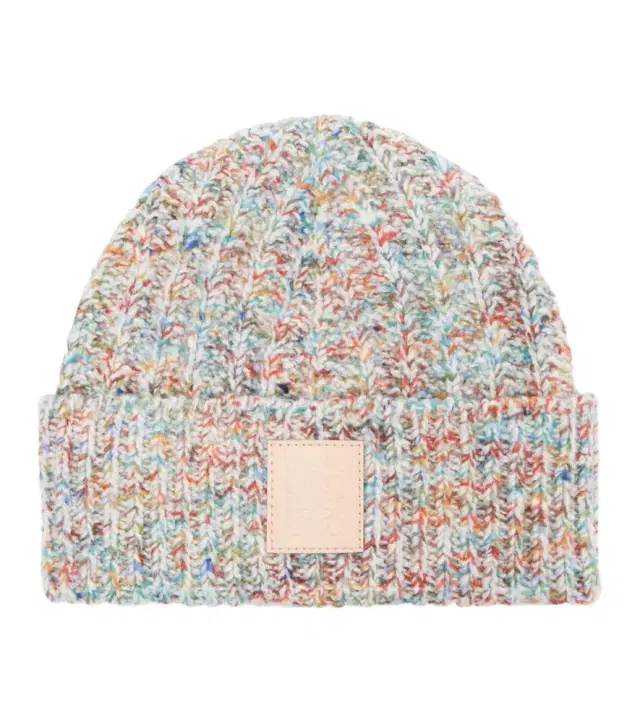 Logo wool and cashmere-blend beanie