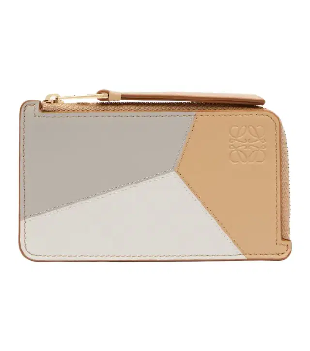 Puzzle leather card case
