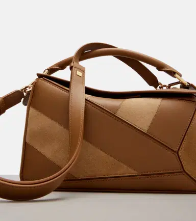 Loewe Puzzle Small leather and suede top-handle bag | Thumbnail 2 Loewe Puzzle Small leather and suede top-handle bag | Thumbnail 2