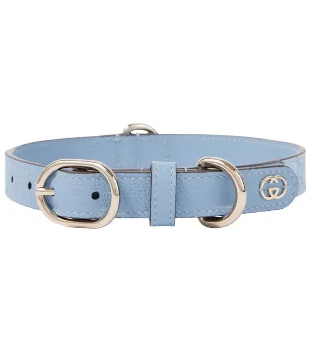 GG leather-trimmed dog collar
