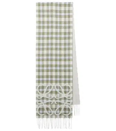 Loewe Anagram checked silk and cashmere scarf | Thumbnail 1