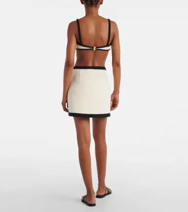 ADRIANA DEGREAS Cotton-blend terry bikini top | Thumbnail 4