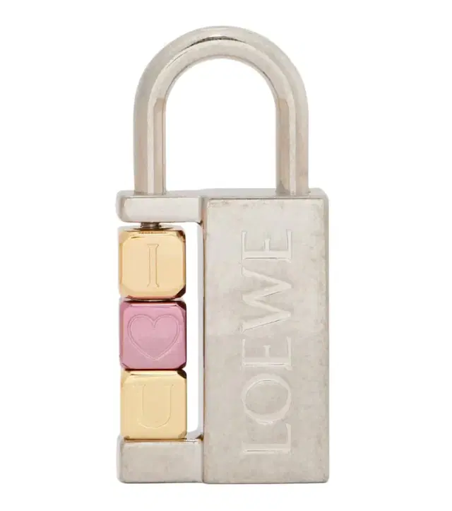 Padlock brass bag charm