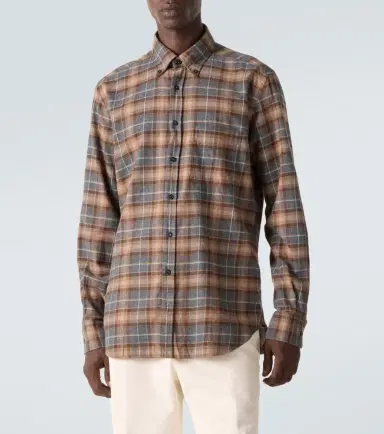 Slowear Plaid cotton flannel shirt | Thumbnail 3