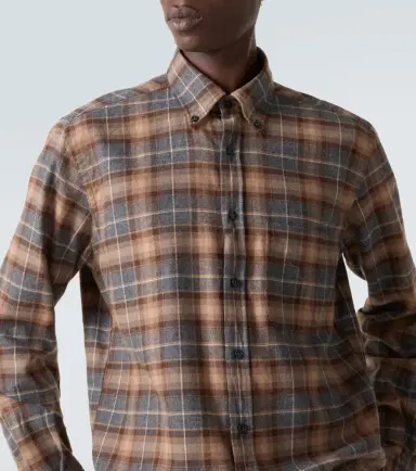Slowear Plaid cotton flannel shirt | Thumbnail 4