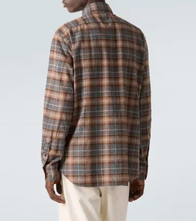 Slowear Plaid cotton flannel shirt | Thumbnail 5