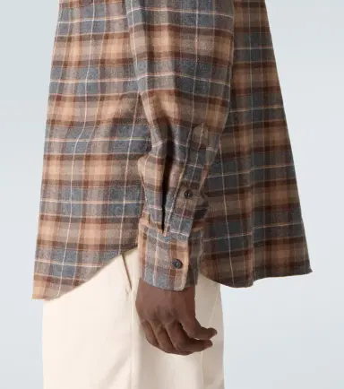 Slowear Plaid cotton flannel shirt | Thumbnail 6