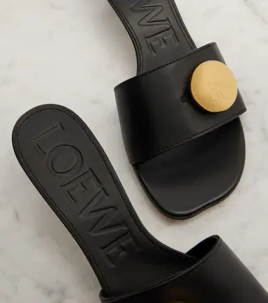 Loewe Pebble 45 leather mules | Thumbnail 4