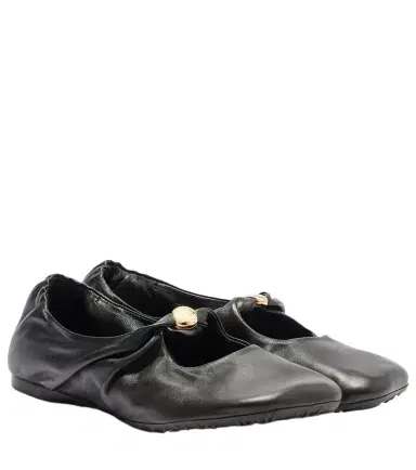 Loewe Pebble Soft leather Mary Jane flats | Thumbnail 1 Loewe Pebble Soft leather Mary Jane flats | Thumbnail 1