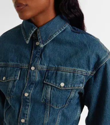 Wardrobe.NYC Wardrobe. NYC Cropped denim jacket | Thumbnail 5 Wardrobe.NYC Wardrobe. NYC Cropped denim jacket | Thumbnail 5