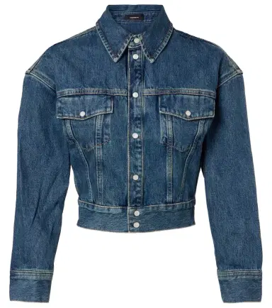 Wardrobe.NYC Wardrobe. NYC Cropped denim jacket | Thumbnail 1 Wardrobe.NYC Wardrobe. NYC Cropped denim jacket | Thumbnail 1