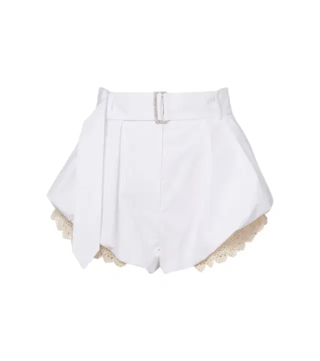 Magda Butrym Crochet-trimmed cotton-blend shorts