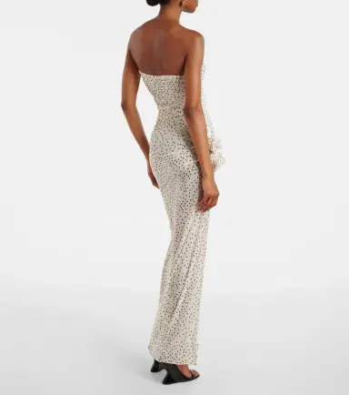 Magda Butrym Floral-appliqué polka-dot maxi dress | Thumbnail 2