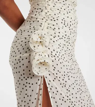 Magda Butrym Floral-appliqué polka-dot maxi dress | Thumbnail 4