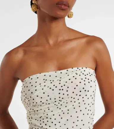 Magda Butrym Floral-appliqué polka-dot maxi dress | Thumbnail 6