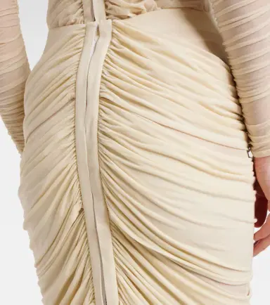 Magda Butrym Floral-appliqué ruched midi skirt | Thumbnail 2