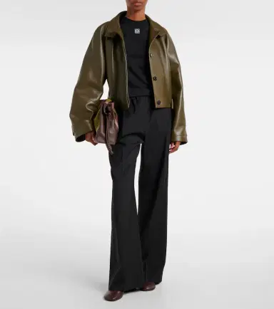 Loewe Logo wool mid-rise straight pants | Thumbnail 2